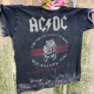AC/DC British Tour 1982 We Salute You Distressed